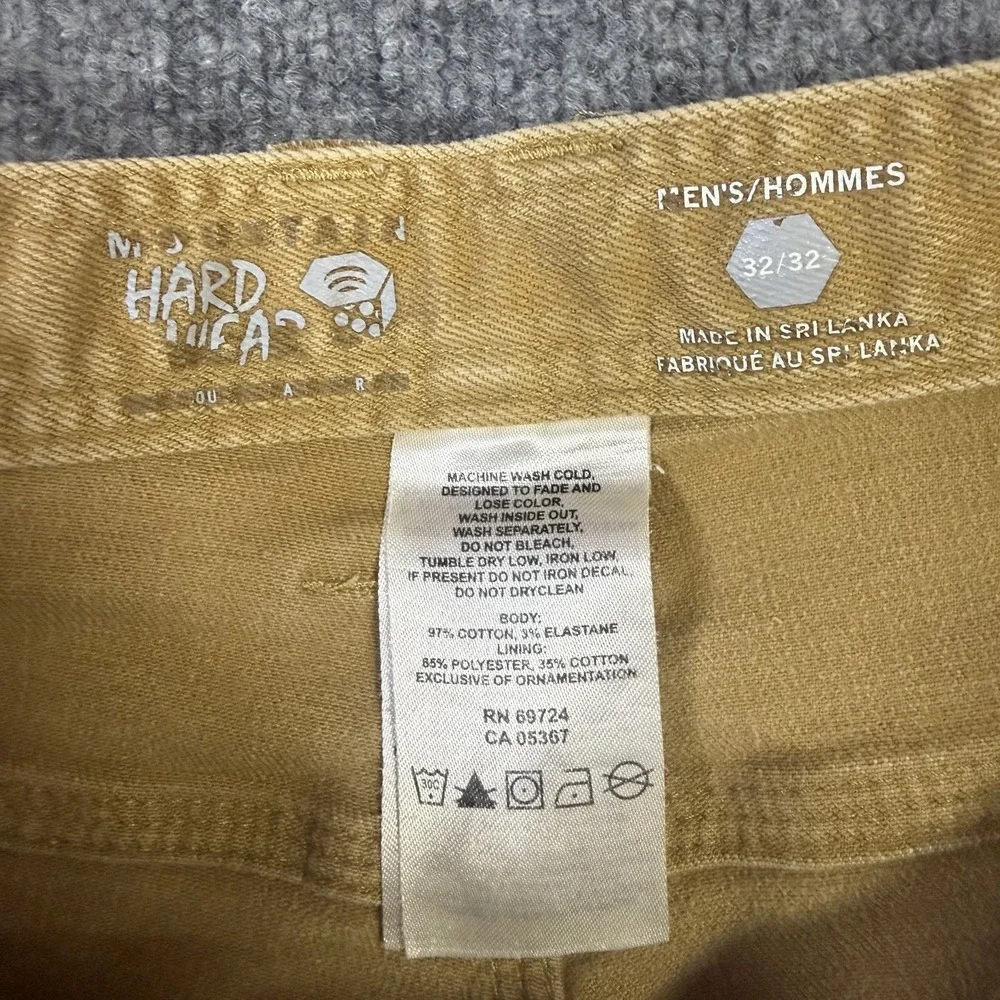 Mountain Hardwear Jeans Men 32x32 Golden Brown Tan Stretch Denim Straight Hiking